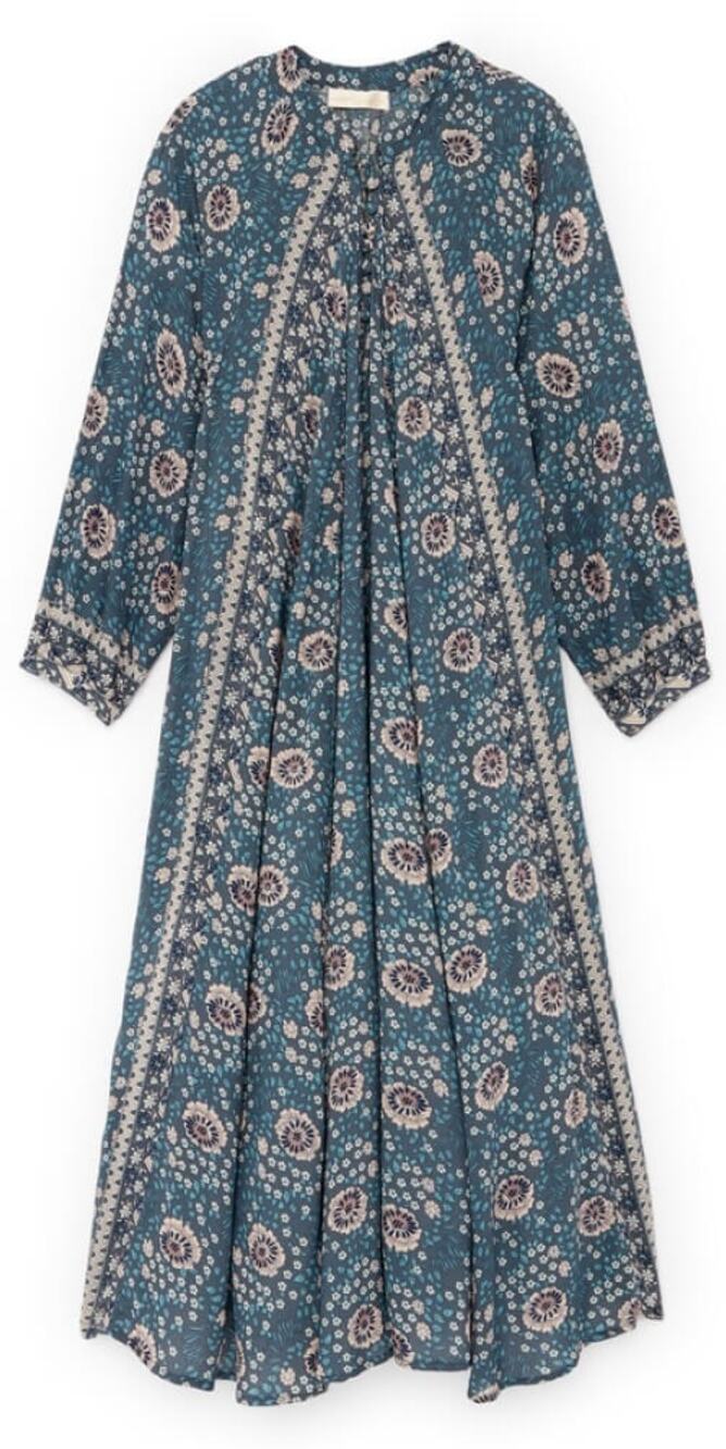 Natalie Martin Fiore Maxi Dress Pellicano Blue Floral Boho
